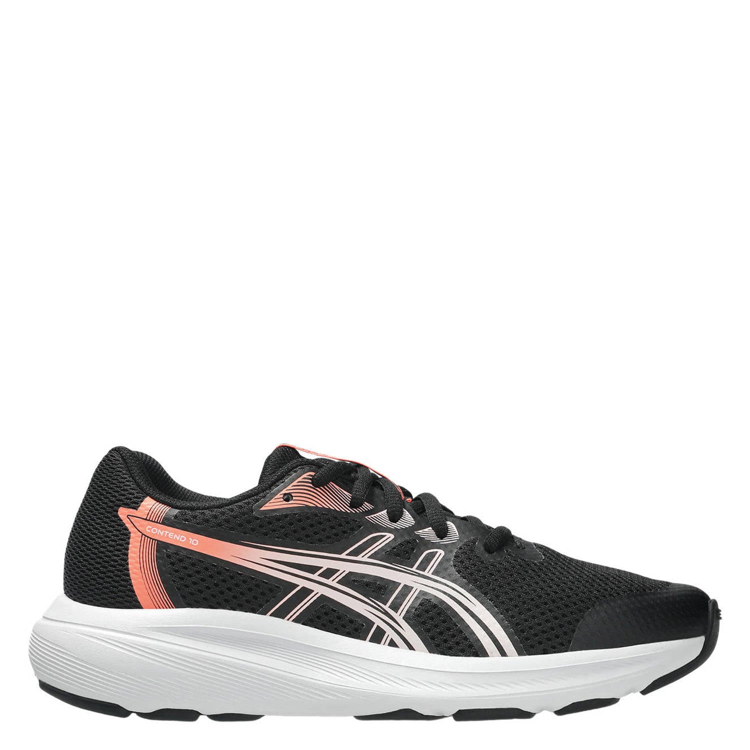 ASICS Contend 10 mesh hardloopschoenen zwart oranje