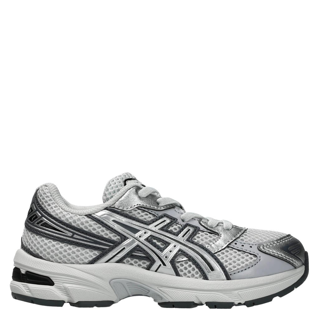 Grijs en zilverkleurige jongens en meisjes ASICS Gel-1130 sneakers van mesh-pu/voering: mesh/voetbed: eva met veters
