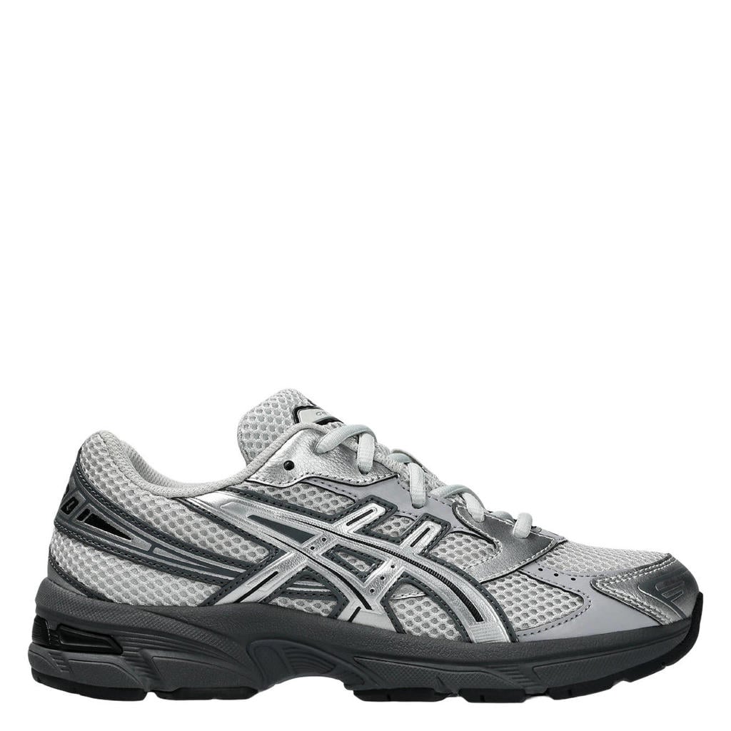 Zilver en grijze jongens en meisjes ASICS GEL-1130 sneakers - grijs van mesh-pu/voering: mesh/voetbed: eva met veters