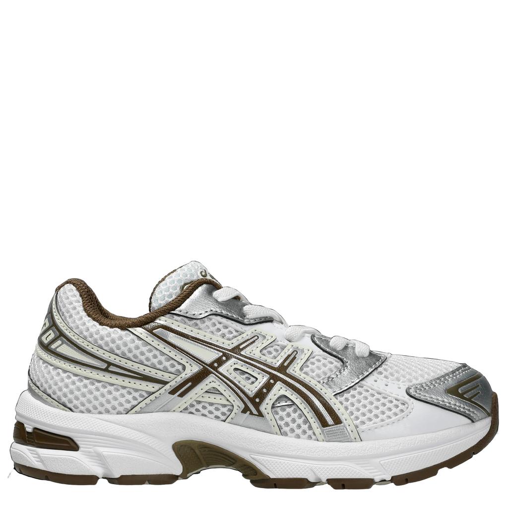 Wit, zilver en bruine jongens en meisjes ASICS Gel-1130 sneakers van mesh-pu/voering: mesh/voetbed: eva met veters