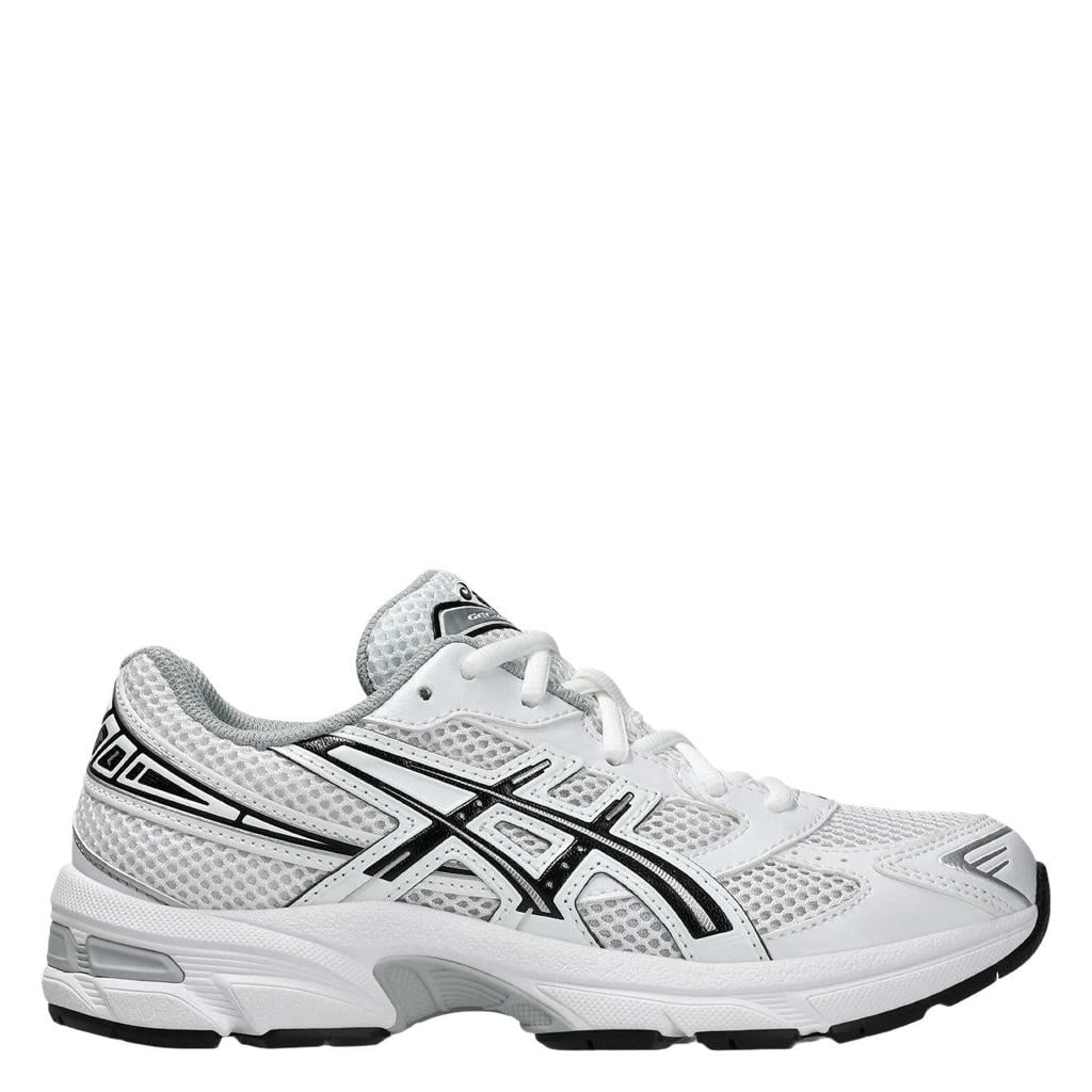 Wit en zwarte jongens en meisjes ASICS Gel-1130 mesh sneakers - van mesh-pu/voering: mesh/voetbed: eva met veters