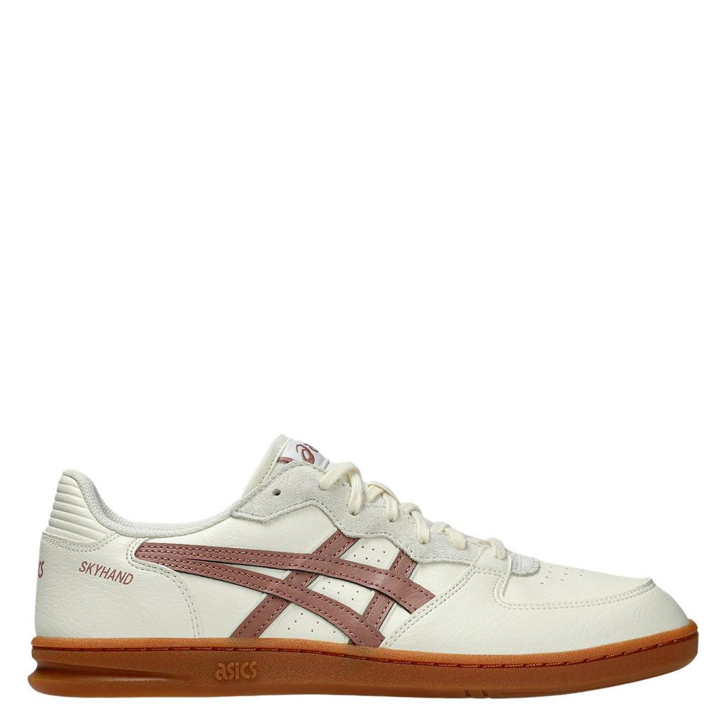 Ecru en bruine unisex ASICS Skyhand OG sneakers van imitatileer-suède/voering: mesh/voetbed: eva met veters