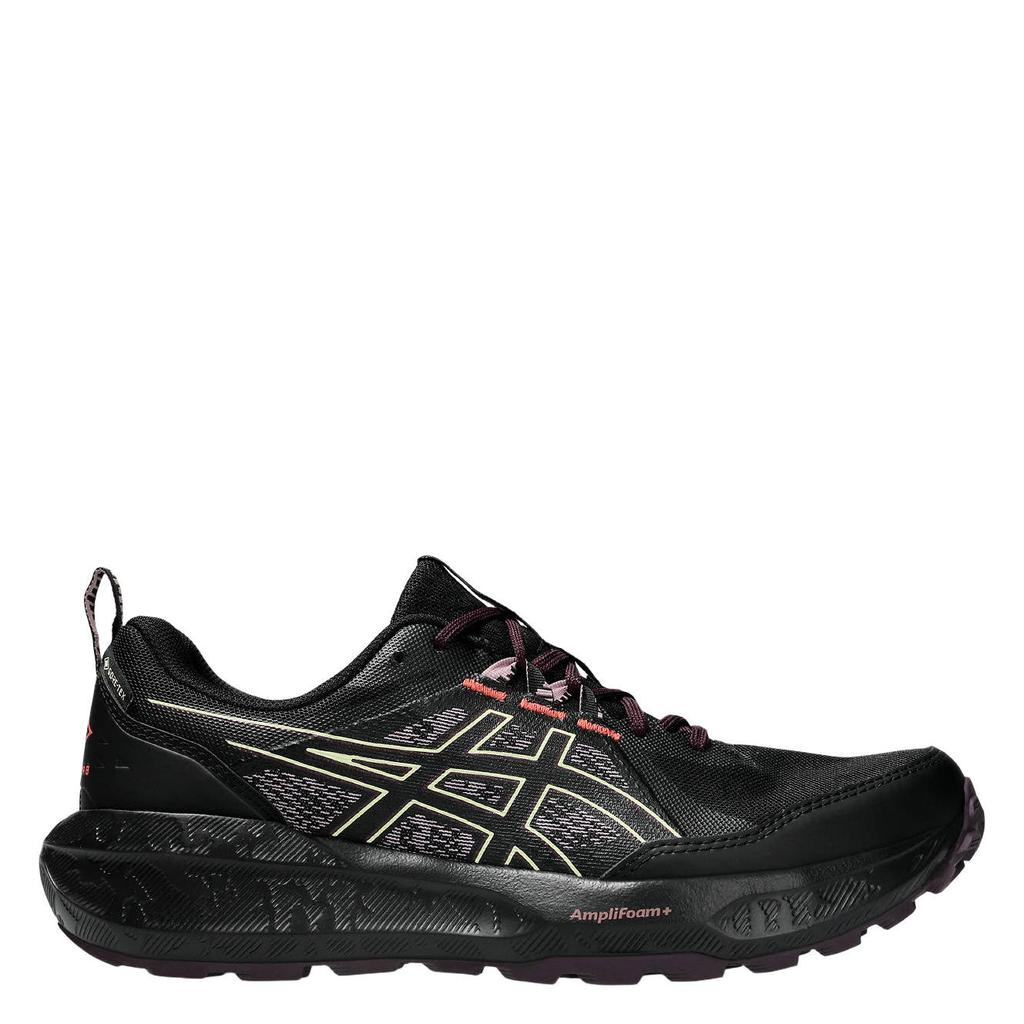 Zwart en aubergine dames ASICS Gel-Sonoma 8 GTX mesh hardloopschoenen - van gore-tex/voering: mesh/voetbed: eva