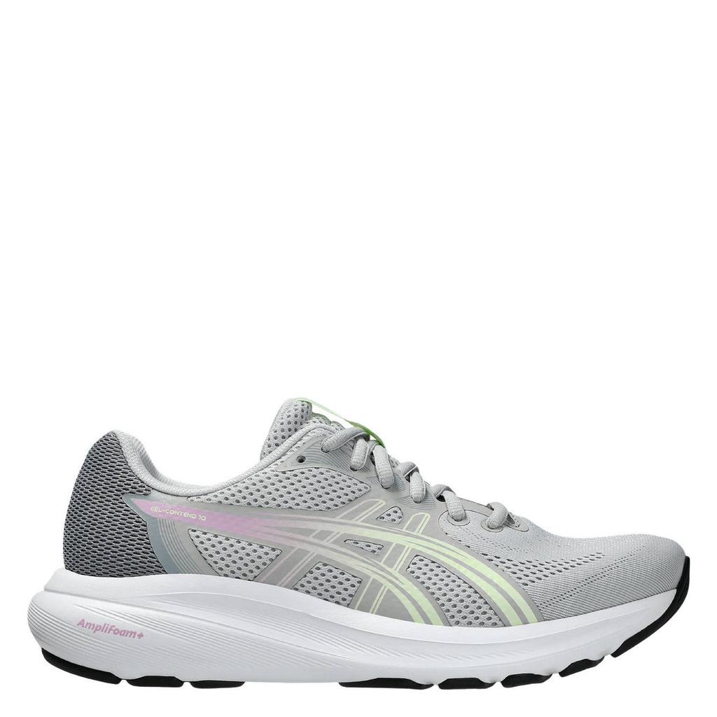 Grijs en lilakleurige dames ASICS Gel-Contend 10 mesh hardloopschoenen - met veters