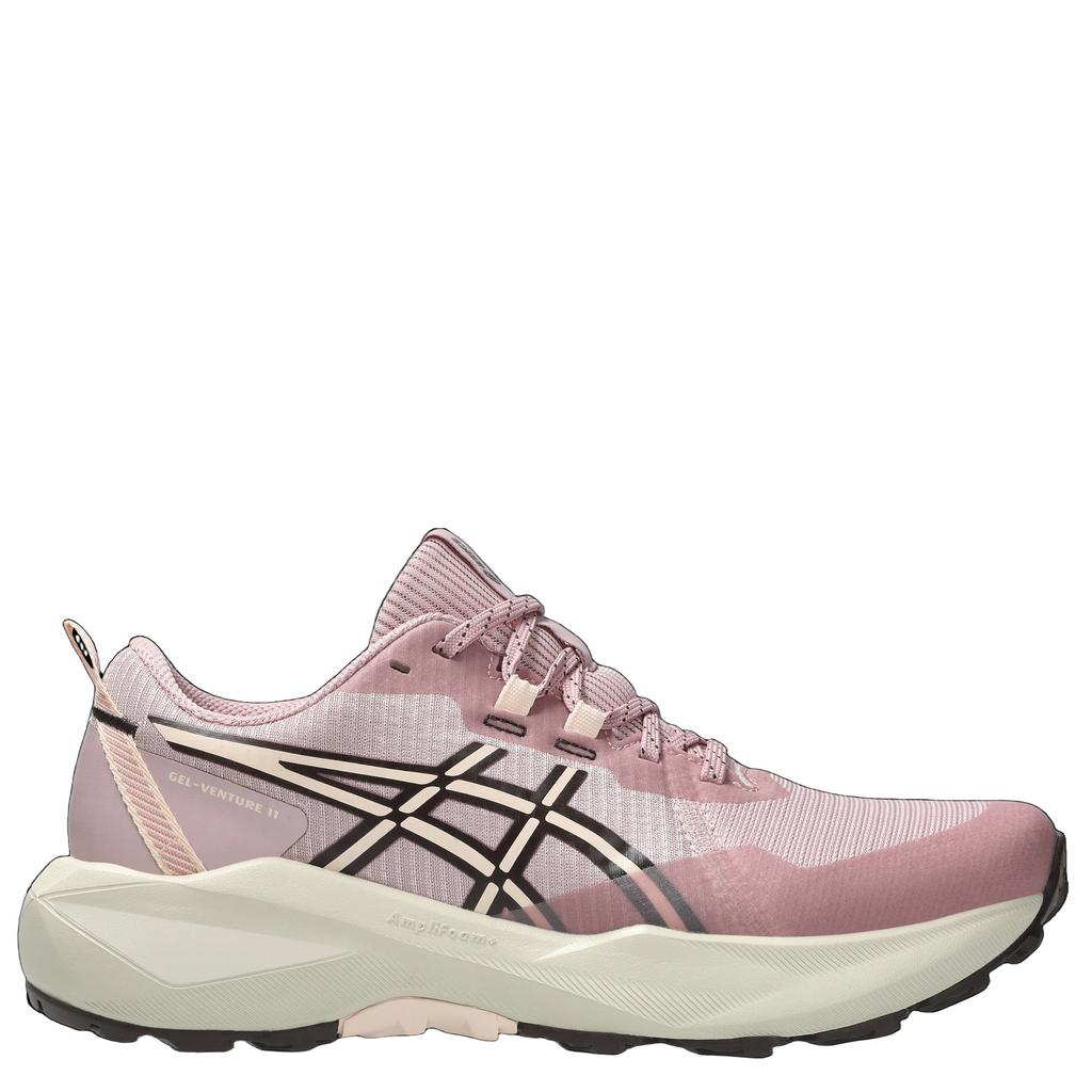 Roze dames ASICS Gel-Venture hardloopschoenen van mesh-pu/voering: mesh/voetbed: eva met veters