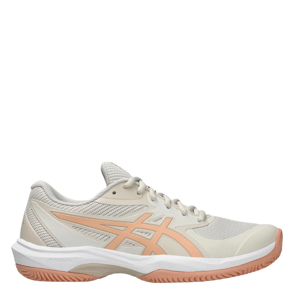 Ecru en oranje dames ASICS Game FF Clay OC tennisschoenen - van mesh-pu/voering: mesh/voetbed: eva met veters