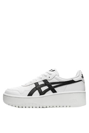 Japan S imitatieleren sneakers met plateauzool - wit/zwart