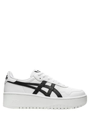 Japan S imitatieleren sneakers met plateauzool - wit/zwart