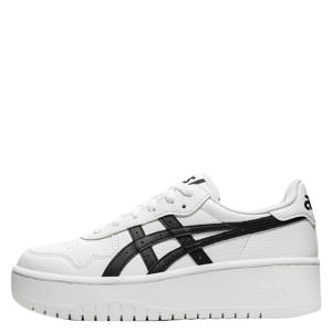 Japan S imitatieleren sneakers met plateauzool - wit/zwart