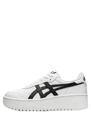 Japan S imitatieleren sneakers met plateauzool - wit/zwart