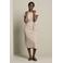 LOLALIZA midi jurk met knoopdetail - taupe