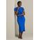 LOLALIZA midi zomerjurk - blauw