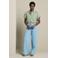 LOLALIZA wide leg fit broek - mediumblauw