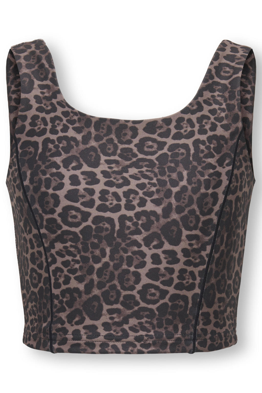 ONLY PLAY GIRLS sporttop met panterprint - bruin