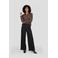 Ruby wide leg broek met plooidetail zwart