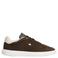 Tommy Hilfiger suède sneakers met logo - bruin