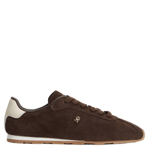 Tommy Hilfiger suède sneakers donkerbruin