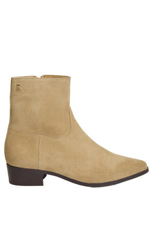 suède enkellaarsen - beige