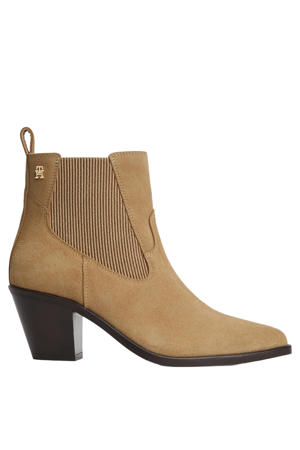western suède enkellaarzen - beige
