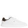 Tommy Hilfiger leren sneakers - ecru/bruin
