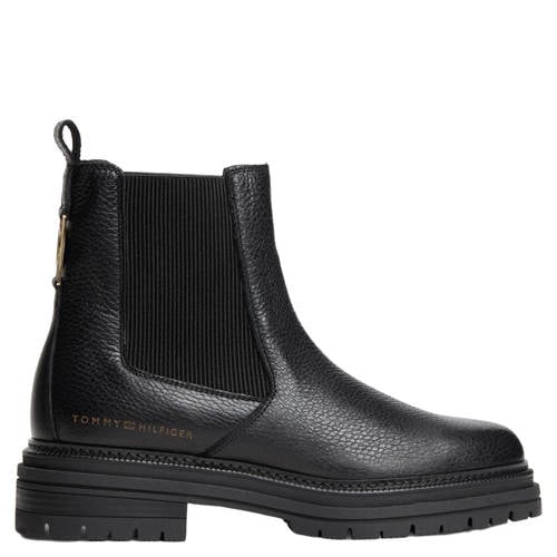 Tommy Hilfiger leren chelsea boots zwart