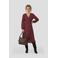 Anytime crinkle overslagjurk met polkadotprint bordeauxrood/roze