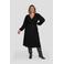 GREAT LOOKS midi overslagjurk zwart