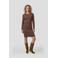Anytime jersey midi jurk met gedrapeerd detail bruin