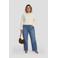 GREAT LOOKS crinkle top met opengewerkte details off-white
