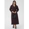 Kaffe Curve viscose maxi wikkeljurk Plus Size - donkerbruin