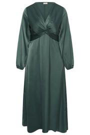 thumbnail: Kaffe Curve maxi avondjurk Plus Size - donkergroen