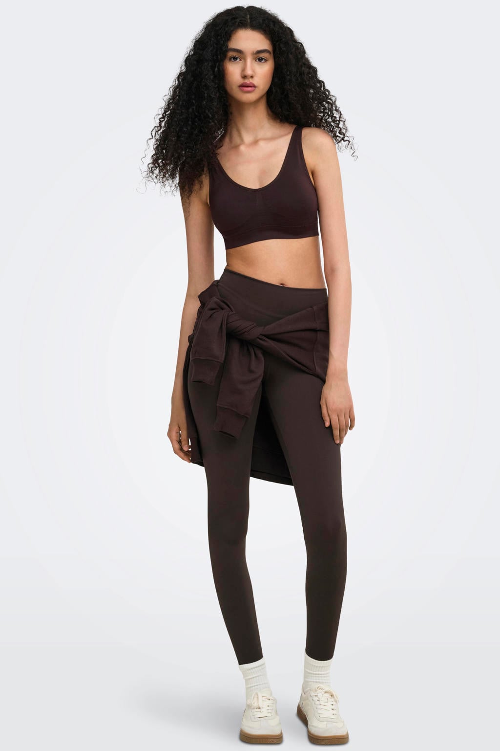 Donkerblauwe dames ONLY PLAY sportlegging van polyester met slim fit en regular waist