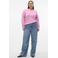 VERO MODA CURVE rechtvallende gebreide trui - roze