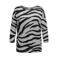 ONLY CARMAKOMA rechtvallende top Plus Size met zebraprint - grijs