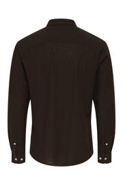 thumbnail: ONLY & SONS slim casual overhemd met linnen bruin