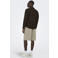 ONLY & SONS slim casual overhemd met linnen bruin