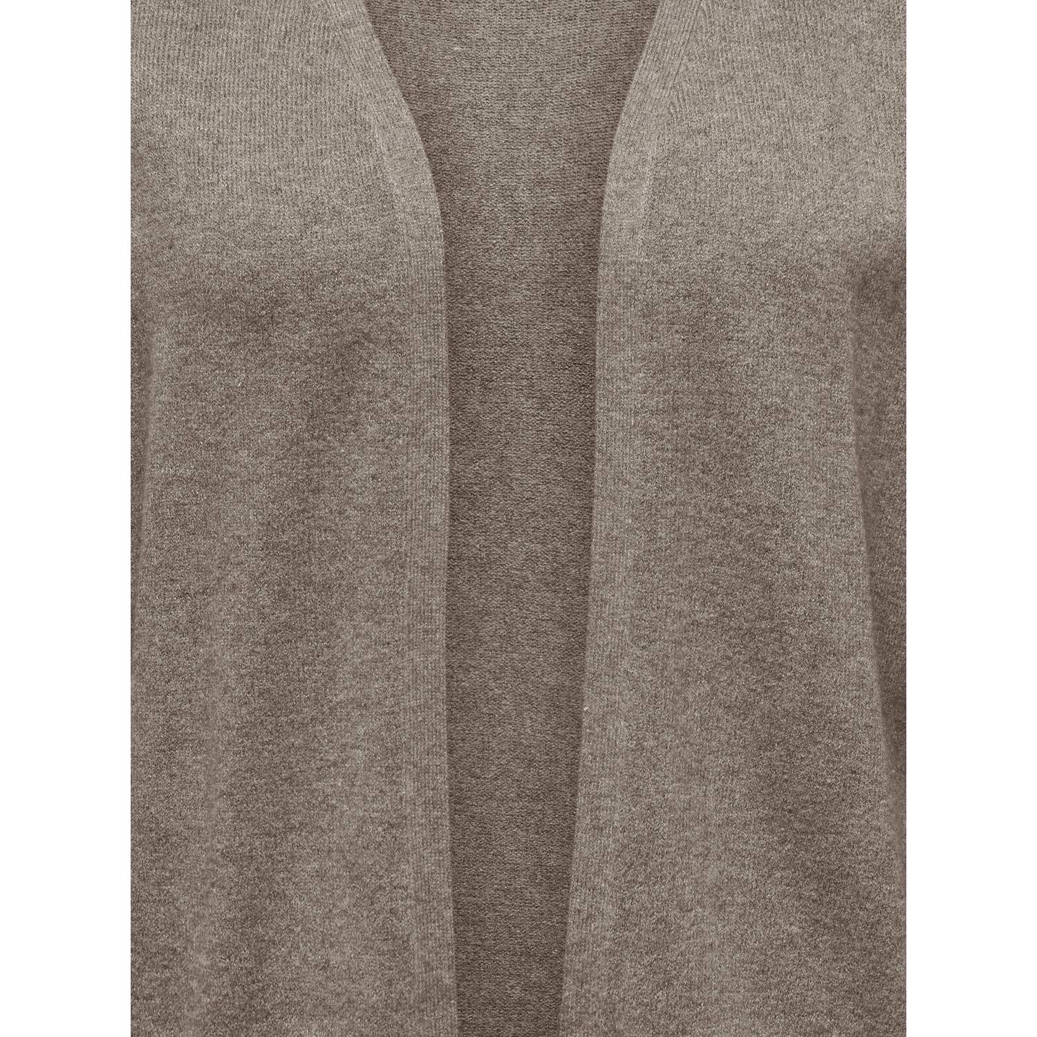ONLY CARMAKOMA Plus Size gebreid vest met melée lichtbruin