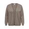 ONLY CARMAKOMA Plus Size gebreid vest met melée - lichtbruin