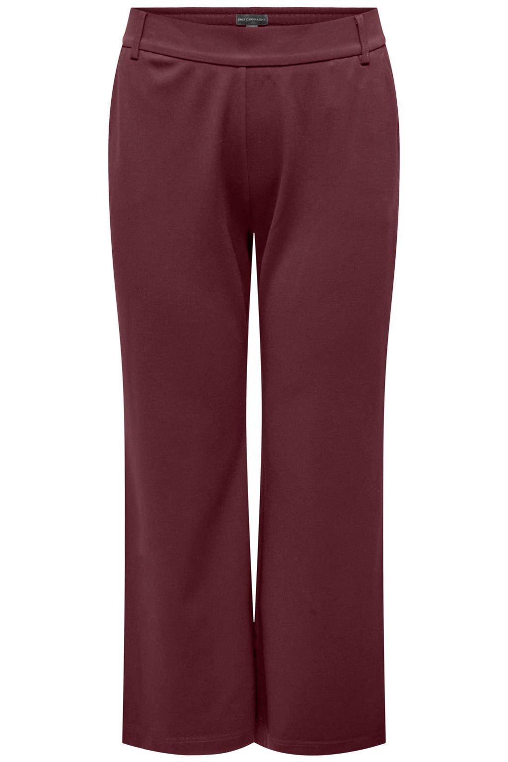 ONLY CARMAKOMA straight leg casual broek Plus Size - donkerrood