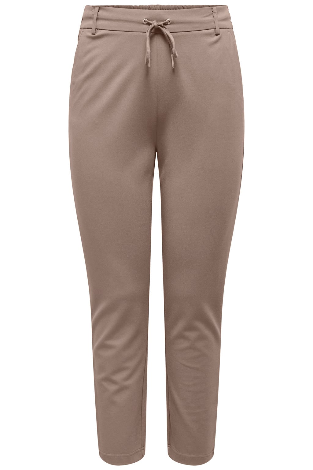 ONLY CARMAKOMA slim regular waist casual broek taupe