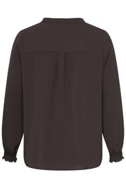 thumbnail: ONLY CARMAKOMA rechtvallende top met smockwerk Plus Size - bruin