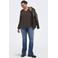 ONLY CARMAKOMA CARVICA LIFE L/S V-NECK rechtvallende top Plus Size - bruin