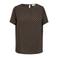 ONLY CARMAKOMA CARVICA rechtvallende top Plus Size met cut-out en stippen - bruin