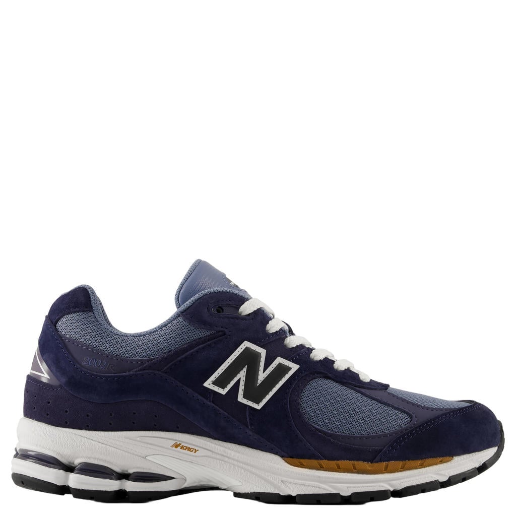 Donkerblauw en paarse unisex New Balance 2002R mesh sneakers - blauw van mesh-pu/voering: mesh/voetbed: eva met veters