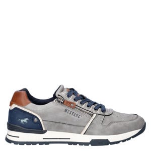imitatieleren sneakers - grijs
