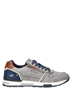 imitatieleren sneakers - grijs