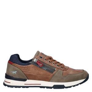 imitatieleren sneakers - cognac
