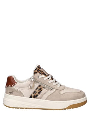 imitatieleren sneakers - ecru