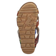 thumbnail: Mustang imitatieleren sandalen met sleehak - beige/rood/blauw