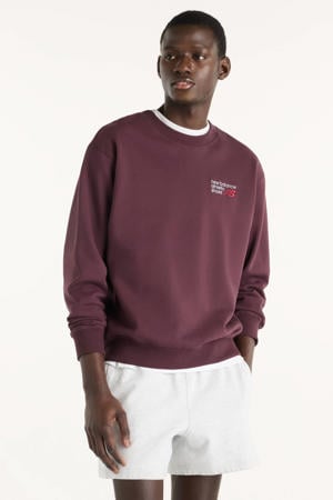 sweater met logo - donkerrood